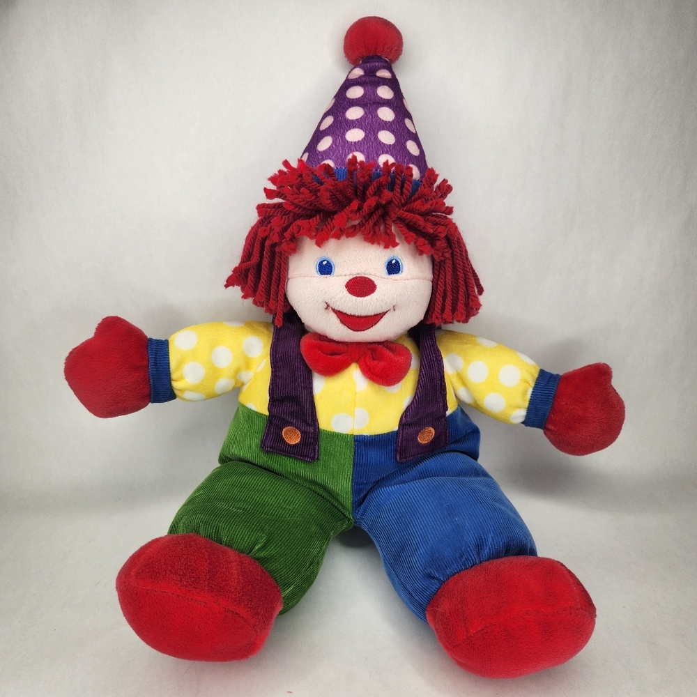 Large Gymboree Gymbo Red and Blue Baby Clown Plush Doll Toy